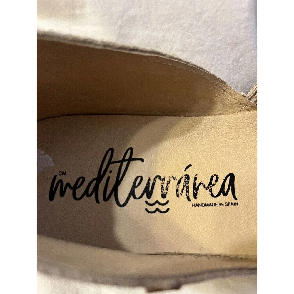 NEW! Mediterranea •Women 41/ 10• Snakeskin D’Orsay Espadrille Flats Spain